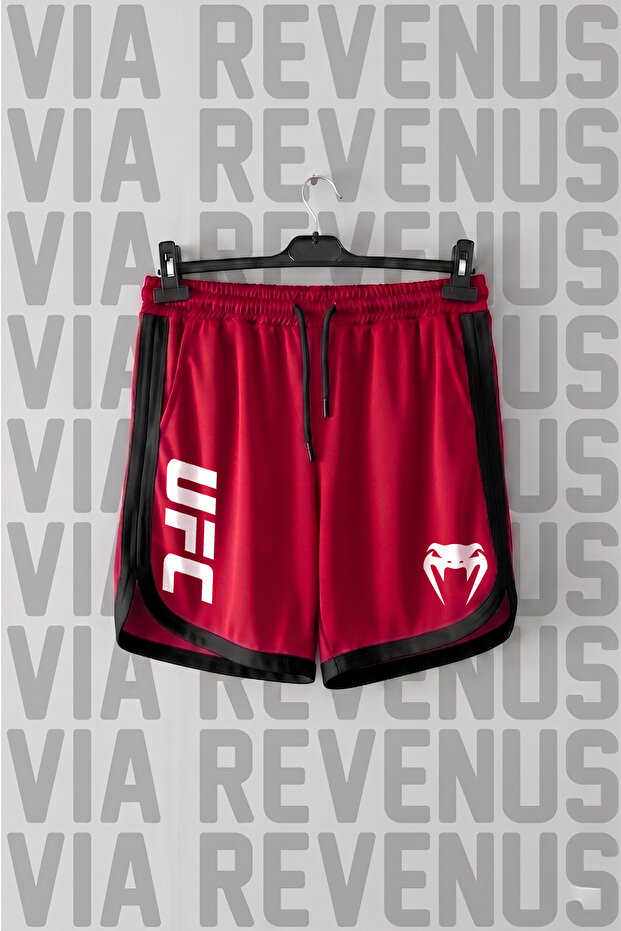 Ufc Printed Piping Detailed Jersey Sports Training Shorts