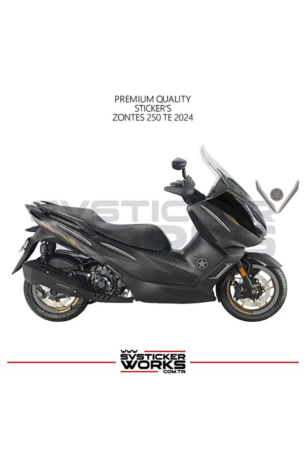 Zontes 250 Te Sticker Covering Set Full Kit Parted Sticker Model Gray