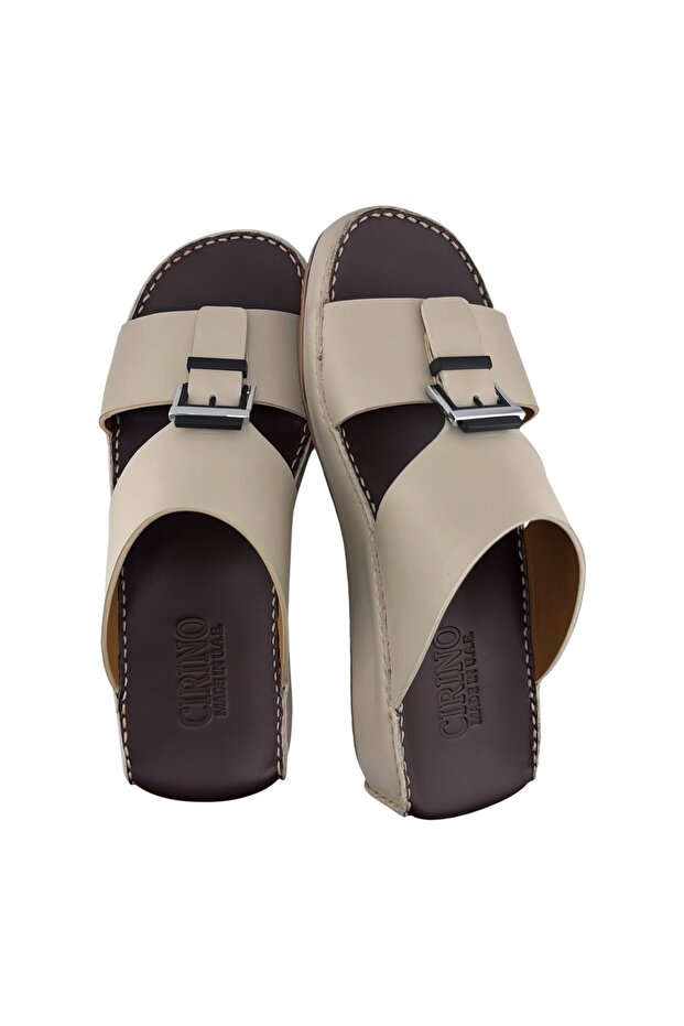 ( NE-04) Handmade Arabic Men's Slippers | Outdoor Arabic Sandals For Men | Full Leather