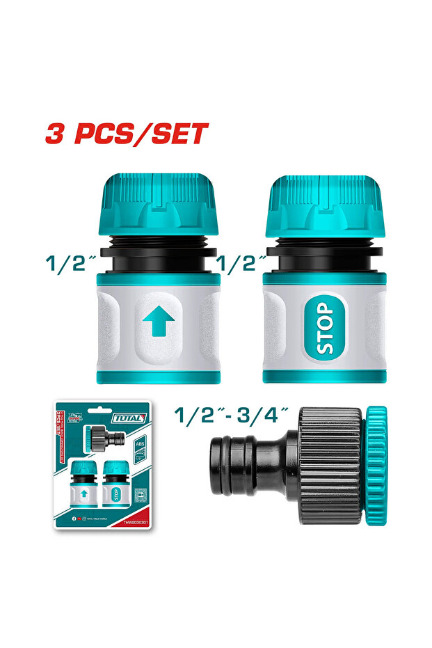 طقم توصيلة لي ماء 3PCS/SET THWS030301 توتال