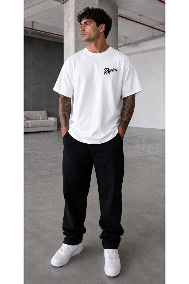 Printed Unisex 0Versize Combed Cotton Short Sleeve T-Shirt