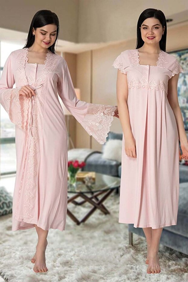 Maternity Pajamas and Nightgown Set with Breastfeeding Feature