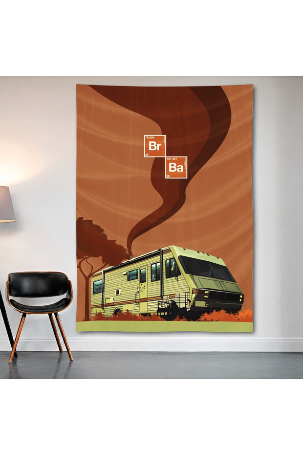 Breaking Bad Rv Minimal Wall Covering Wall Tapestry First Quality Satin Fabric Poster