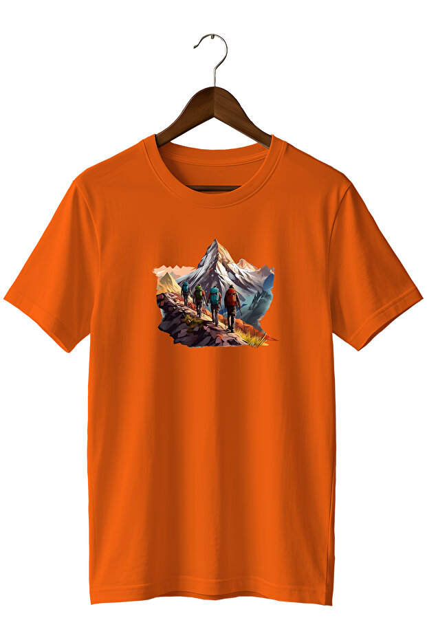 Unisex Mountain View and Trekking Printed Nature T-Shirt