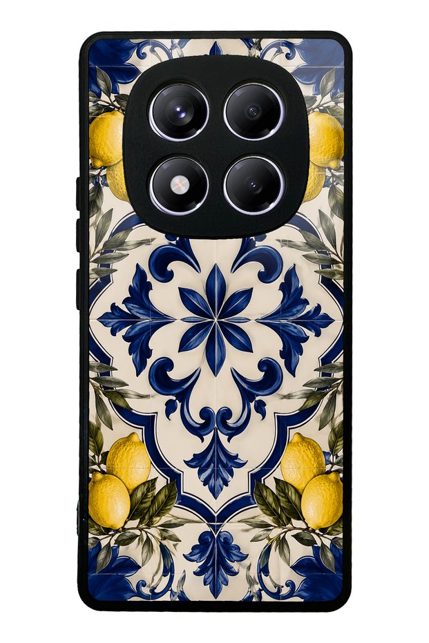 Xiaomi Redmi Note 14 Pro 4g Royal Lemon Mosaic Design Glossy Phone Case
