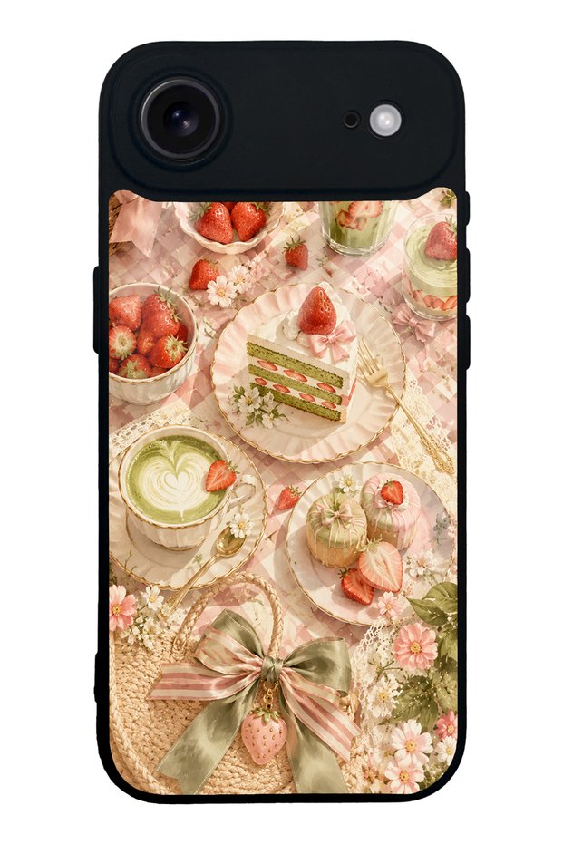 iPhone 17 Air Strawberry Matcha Design Glossy Phone Case