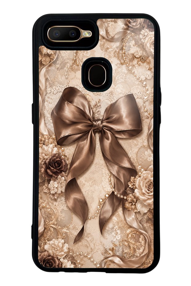 Oppo A5S Glossy Phone Case with Bronze Pearl Design
