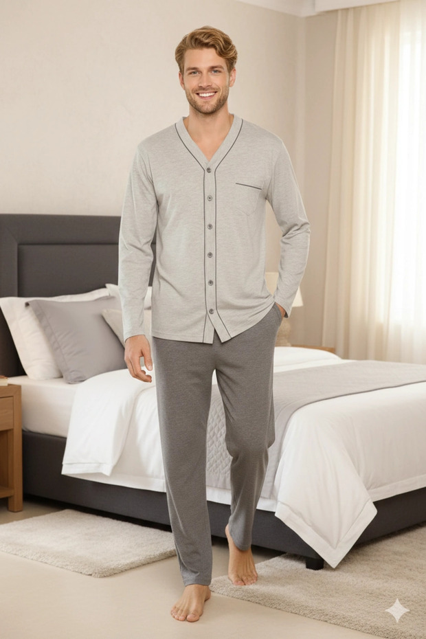Kly-V-Yaka Boydan Buttoned Pajamas