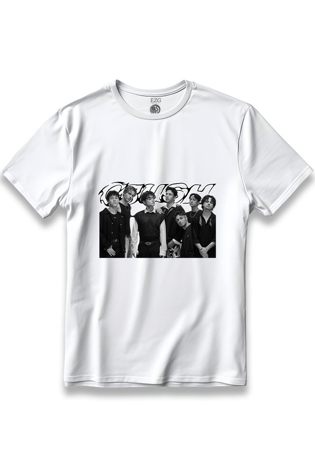 Crush Grup Boyband New Men's Group Song Boy Group Printed T-Shirt Unisex 100% Cotton Breathable Thick Fabric T-Shirt
