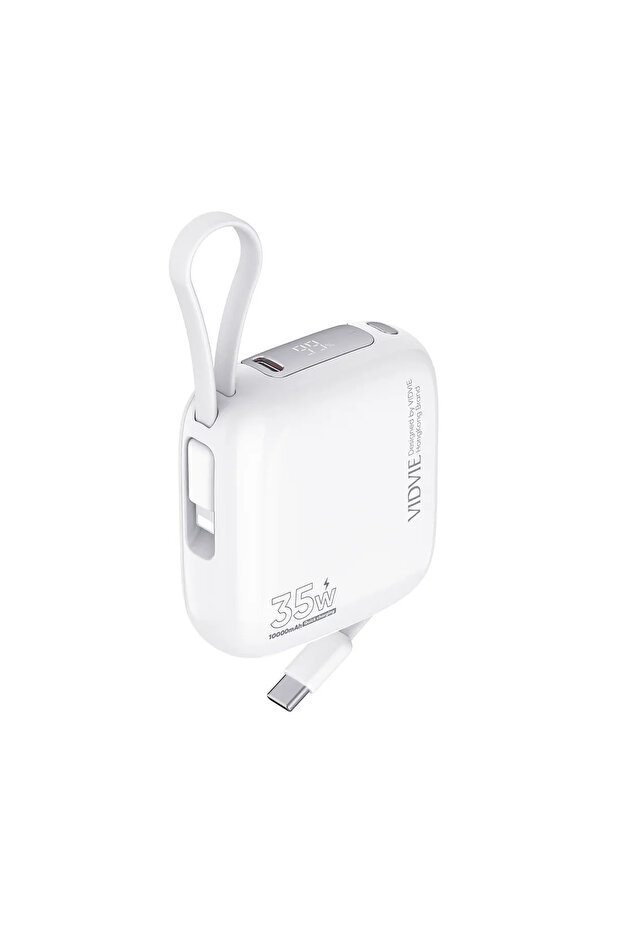 PB7030 10000mAh Mini Powerbank With Built-in Cables