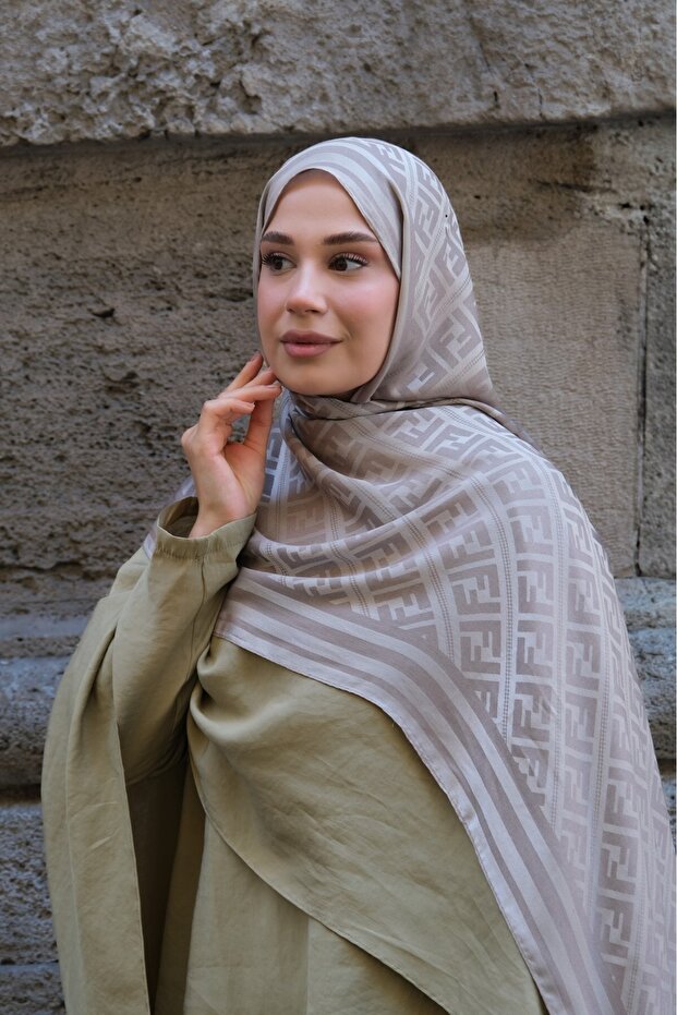 F Pattern Premium Shawl-Mink