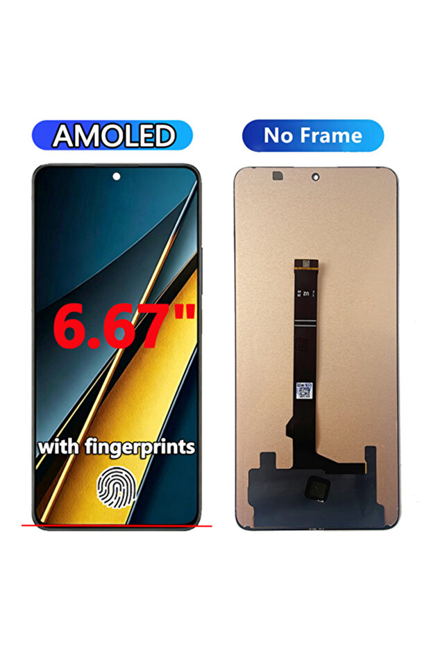 شاشة AMOLED جديدة بدون إطار مقاس 6.67 بوصة لهاتف Poco X6 Pro، شاشة LCD تعمل باللمس مع محول رقمي