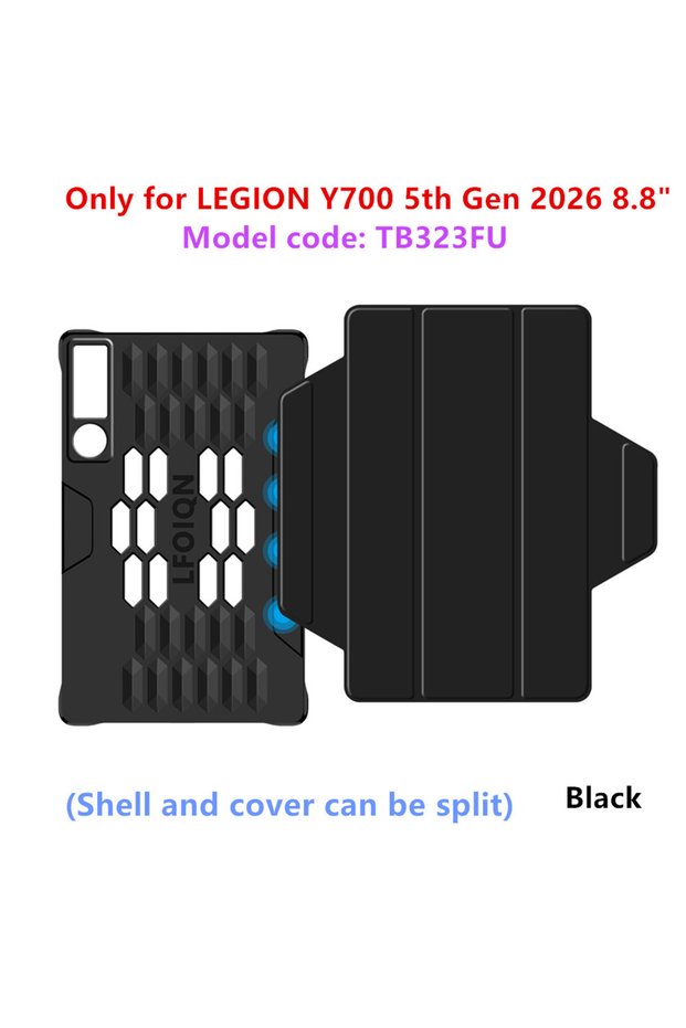 Magnetic buckleBlack AJIUYU Case For LEGION Y700 2026 5th Generation 8.8 Inch TB323FU for Legion Y7
