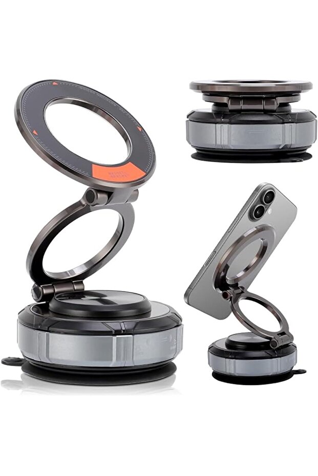 2026 Upgraded Magnetic Phone Holder | Foldable Car Mount with Vacuum Suction Cup,