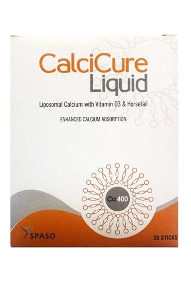CalciCure Liquid 20 Sticks, Liposomal Calcium With Vitamin D3 And Horsetail
