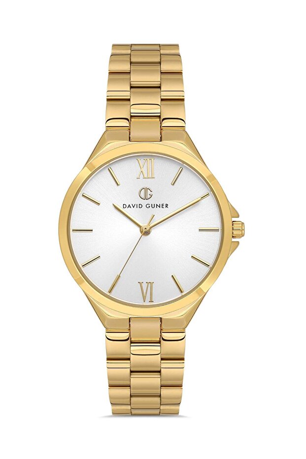 Women's Wristwatch Yellow Plated Silver Dial Dg-8750La-B1