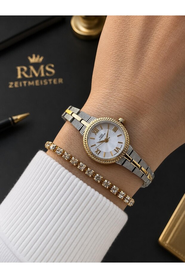 Romanson Vintage Mini Case Special Cord 2 Years Guarantee 3 Atm Women Wrist Watch+Bracelet A2239.40