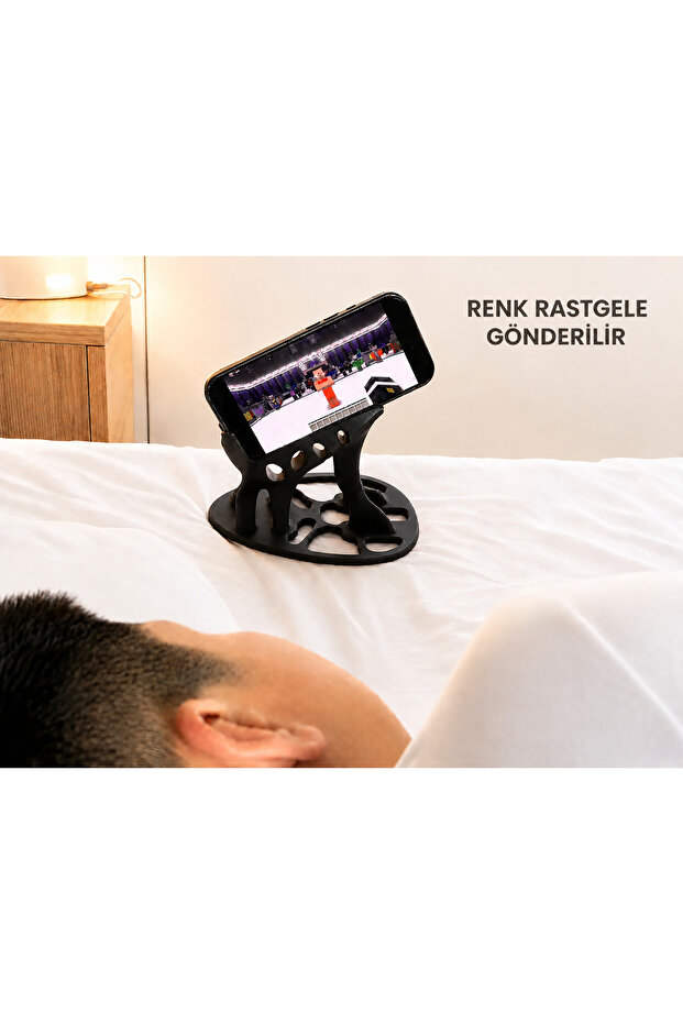 Side-Sleeping Phone Holder Stand – Phone Watching Stand for Bed | 3D Printing Ergonomic Phone Stand (Color Randomly Sent)
