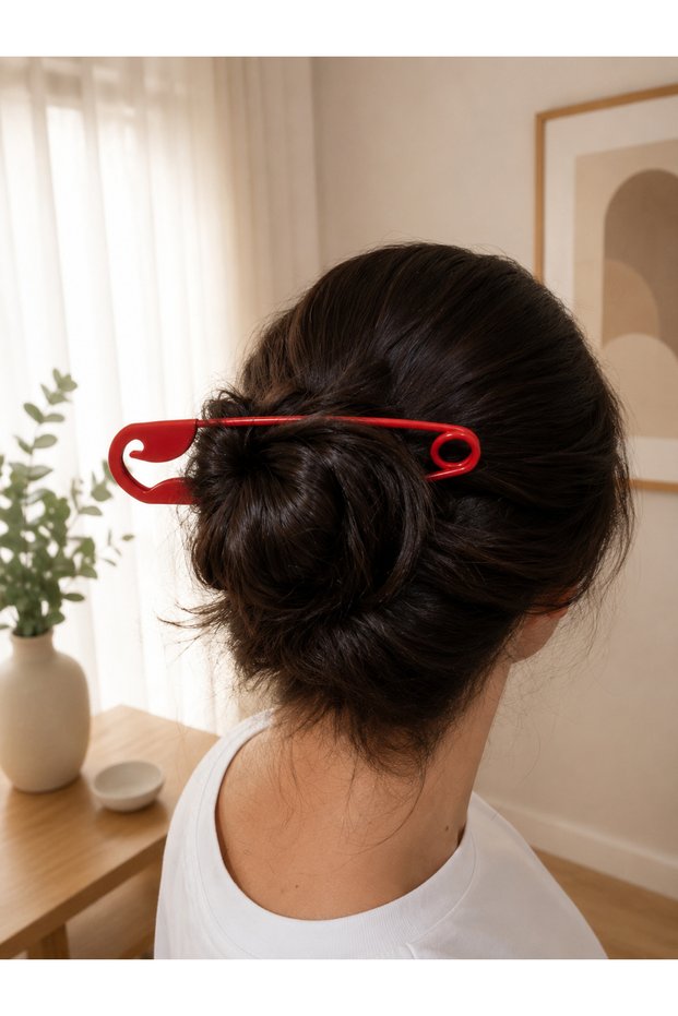 Large Size Metal Safety Pin Stylish Bun Hairpin