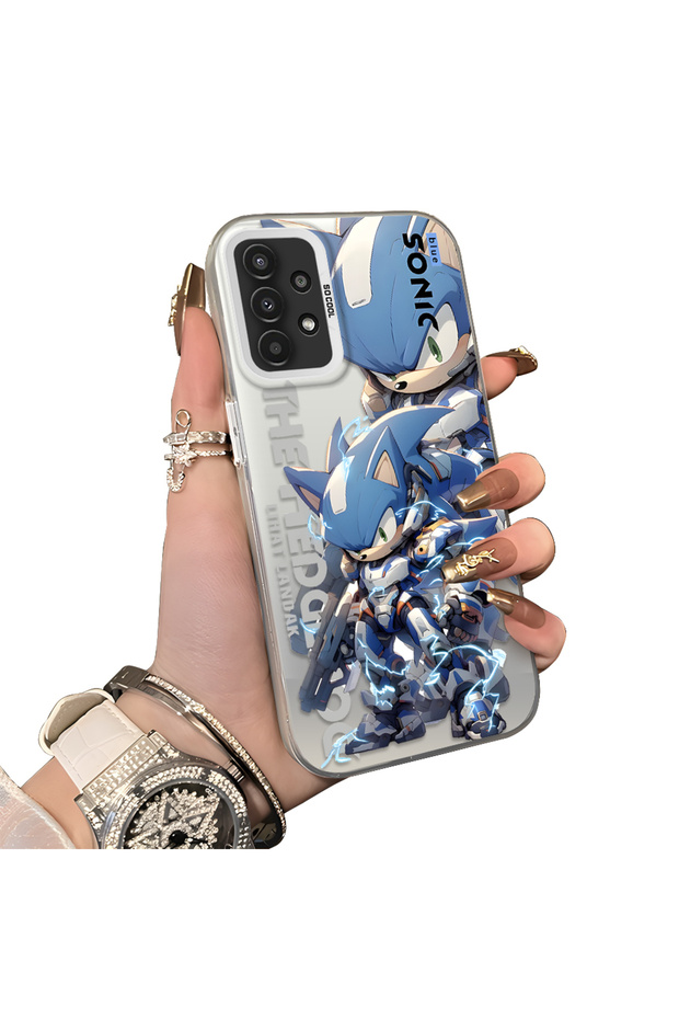 Samsung Galaxy A04S Compatible Hard Acrylic Back Silicone Edge Lens Protection Case