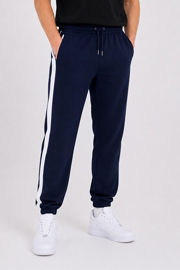 Men's Striped Elasticated Cuffs Sweatpants