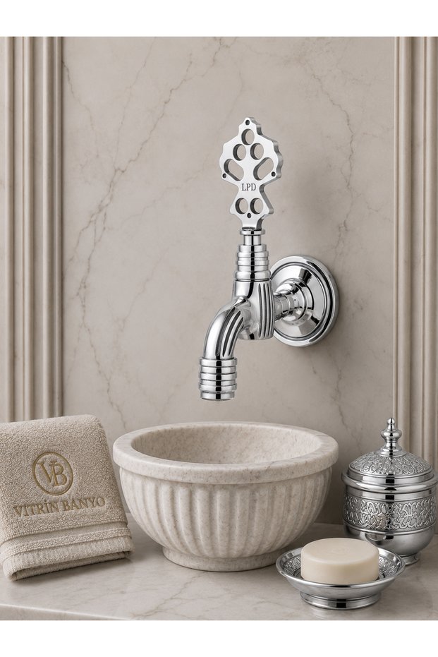 1/2 Polished Chrome Ottoman Faucet Brass Kurna Faucet Hammam Faucet Decorative Bathroom Faucet