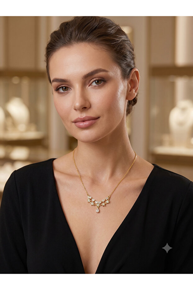 Armor steel necklace silver and gold