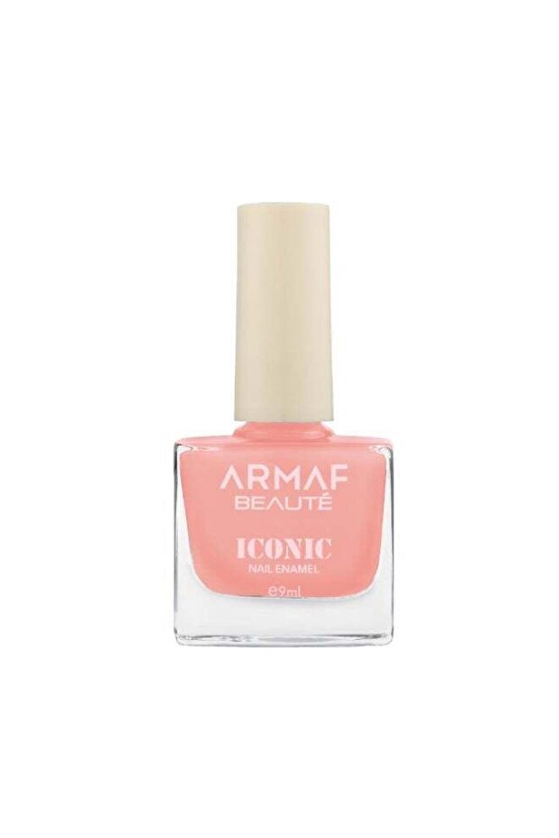 Iconic Nail Enamel 076 Coral Pink, 9ml | High Shine Nail Polish | Chip-Resistant Formula | Smooth Gloss Finish | Long-Lasting & Easy Application