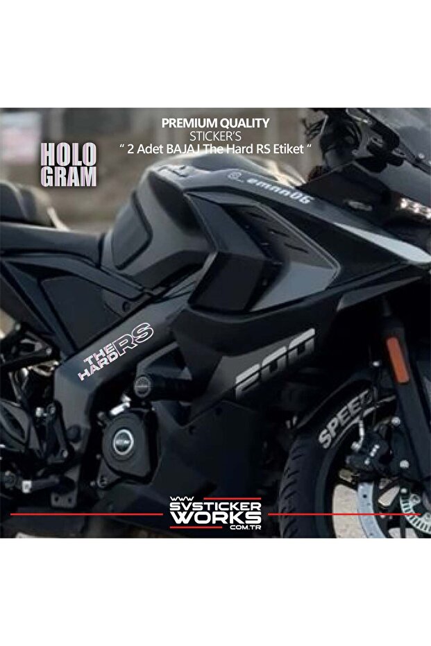 ملصق BAJAJ The Hard RS عالي الجودة من الفويل، قطعتان من الملصقات