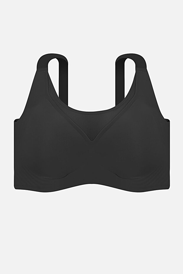 Ghost Seamless Bra Without Support - Black - 2828