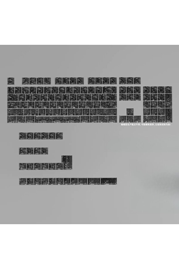 SidePrint Black(opp) Black Carbon Fiber Texture Keycaps Transparent RGB Side Printed Cherry profile