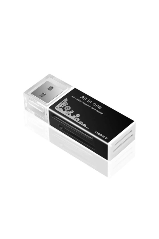 Black Alloy Card Reader 4 Ports USB2.0 Micro SD TF M2 MS Pro Duo MMC SDHC DV Phone Camera Memory Car