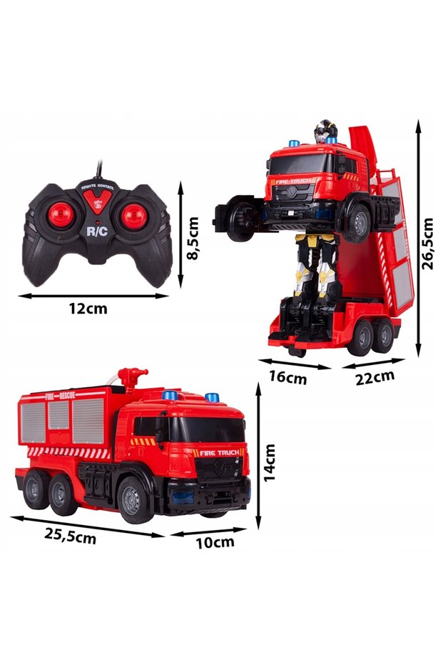 Mașină cu telecomandă Pompieri FLYS Apă AUTO Robot Transformare