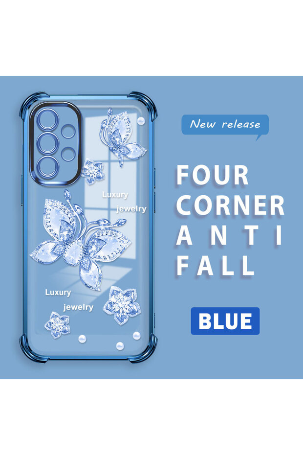 Samsung Galaxy A52/A52S Compatible Transparent Back Four Corners Reinforced Impact Protection Silicone Case