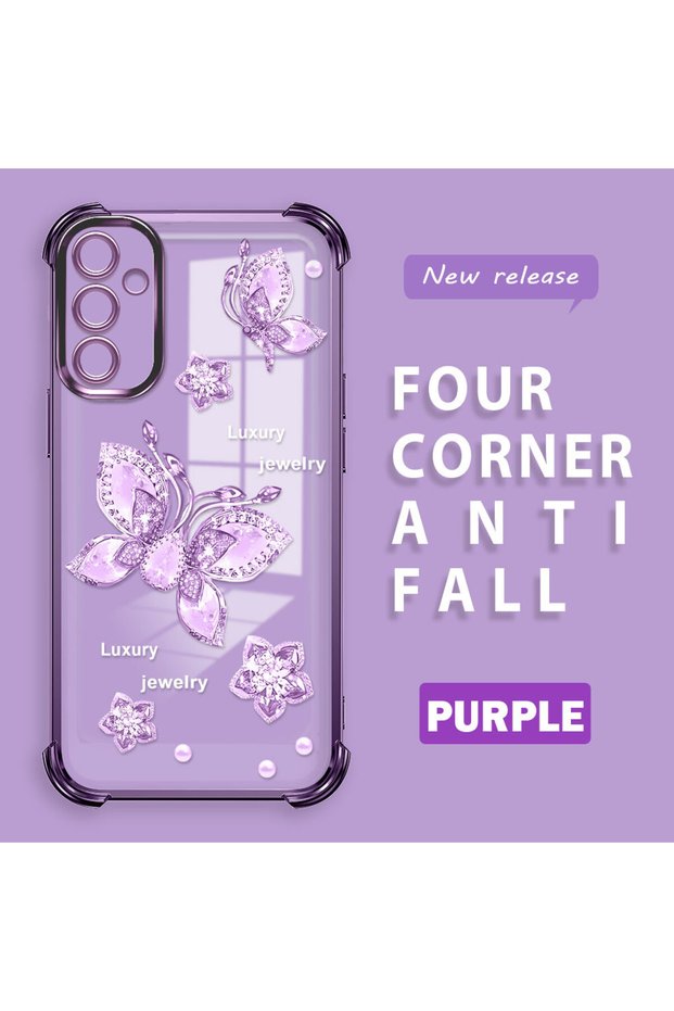 Samsung Galaxy A14 4G/5G Compatible Transparent Back Four Corners Reinforced Impact Protection Silicone Case
