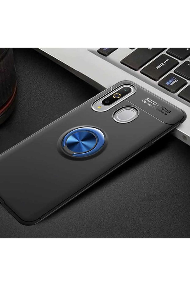 Silicone Ravel Cover with Rotatable Ring Stand for Samsung Galaxy A20S Compatible Mobile Phone
