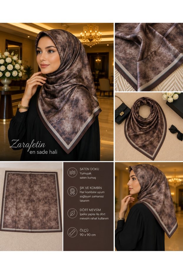 Ebruli Digital Crystal Scarf