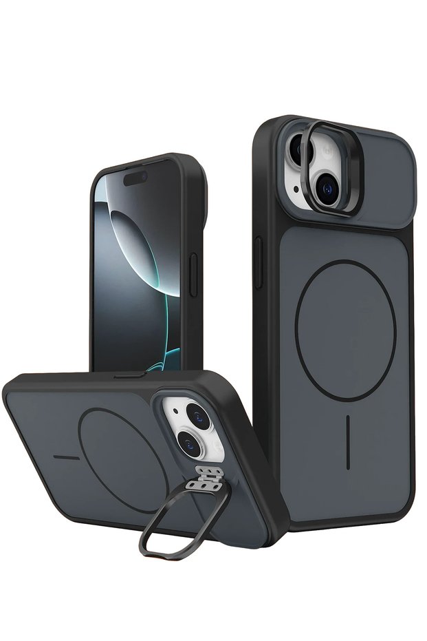 Aconcept iPhone 14 Pale with Magsafe Stand (61650) Cover - Black