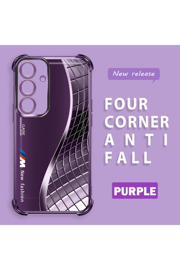 Samsung Galaxy S24 Compatible Transparent Back Four-Corner Reinforced Impact Protection Silicone Case