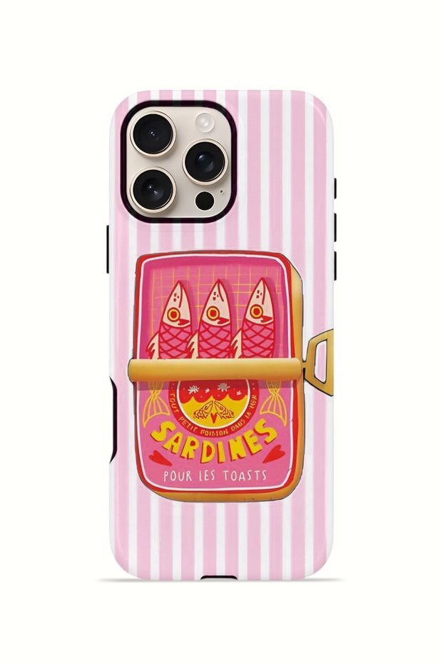 iPhone 16 Pro Vorian Double Layer Case Sardine Club Pink