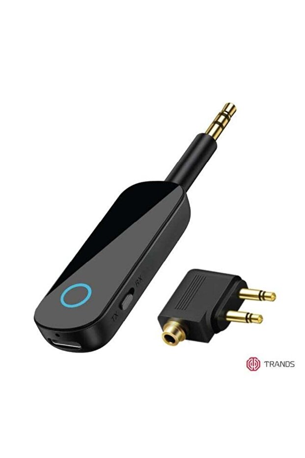 Airconnect 2-in-1 Bluetooth 5.3 Transmitter and Receiver Adapter with Airline Fly Adapter, 28-Hour Battery Life, 3.5mm Aux Wireless Audio Adapter for Airplane, Car & Home Stereo | TR-AD2398