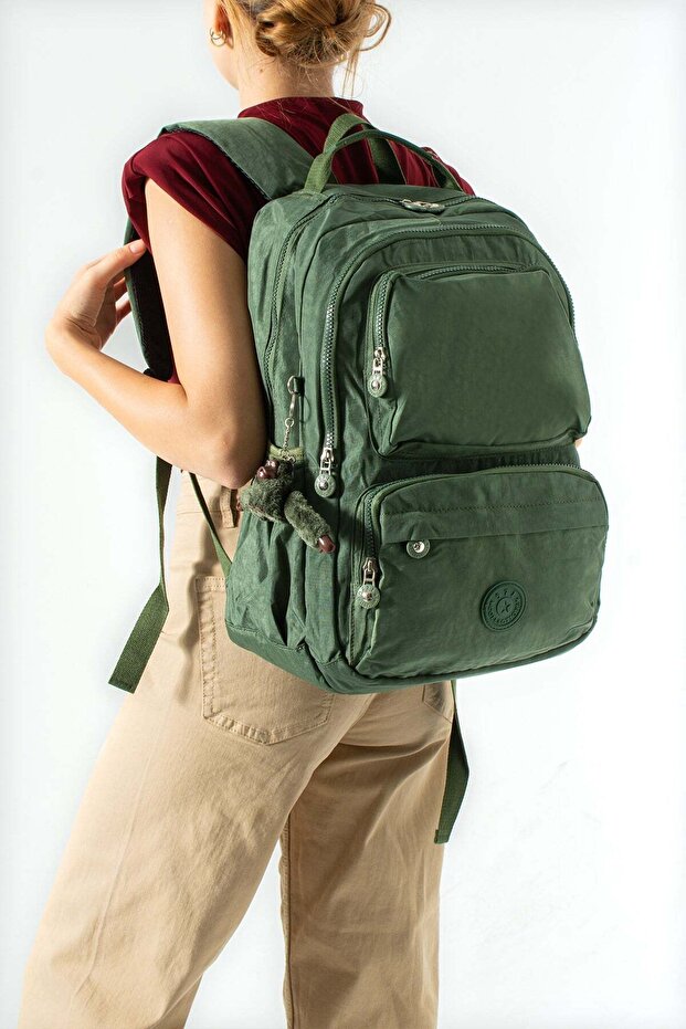 Ultra Light Multi-Pocket Waterproof Backpack Unisex Green (Model: 571-2H)