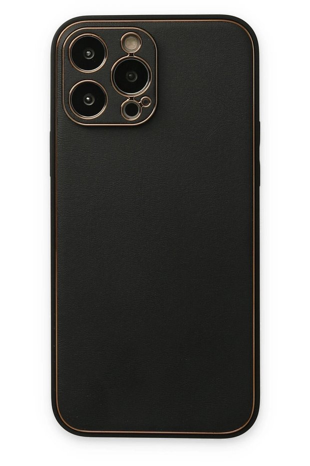Aconcept iPhone 14 Pro Case Coco Leather Silicone Cover (205557) - Black