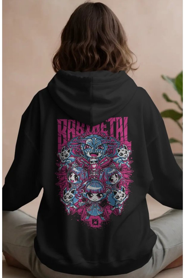 Babymetal Rock Metal Music Band Back Printed Unisex Oversize Premium Hoodie