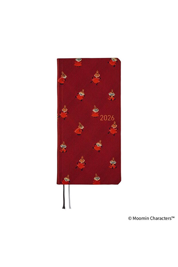 Techo Weeks English Slim Schedule Book - Little My: 2026 Monday Start Deep Red