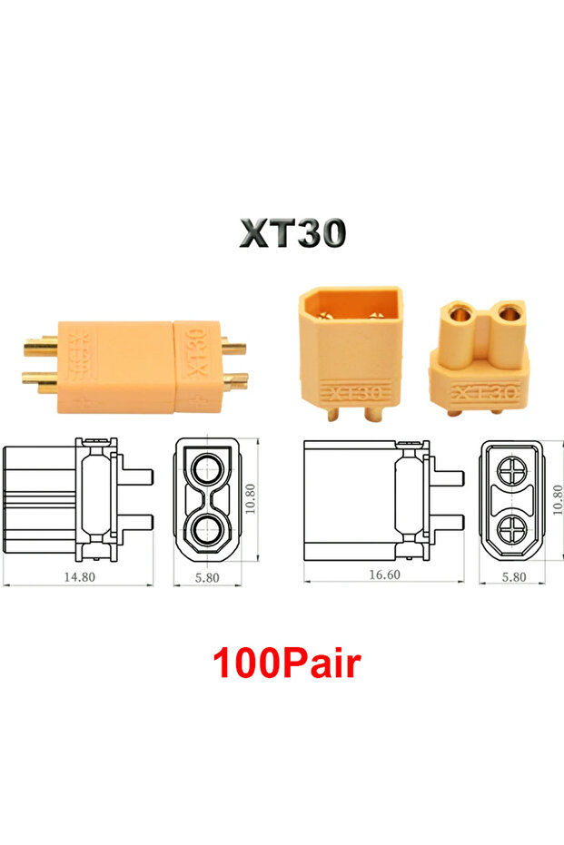 XT30 100 pair High Quality XT60 XT-60 XT 60 XT30 XT90 Plug Male Female Bullet Connectors Plugs For R