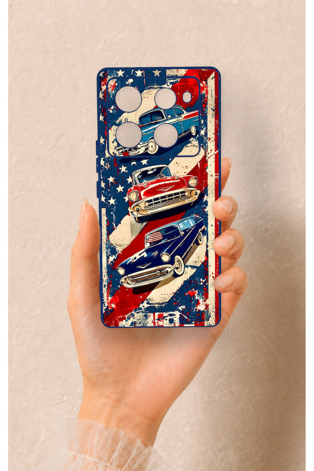 Infinix Note 40 Pro Compatible American Chevrolet Patterned Silicone Case