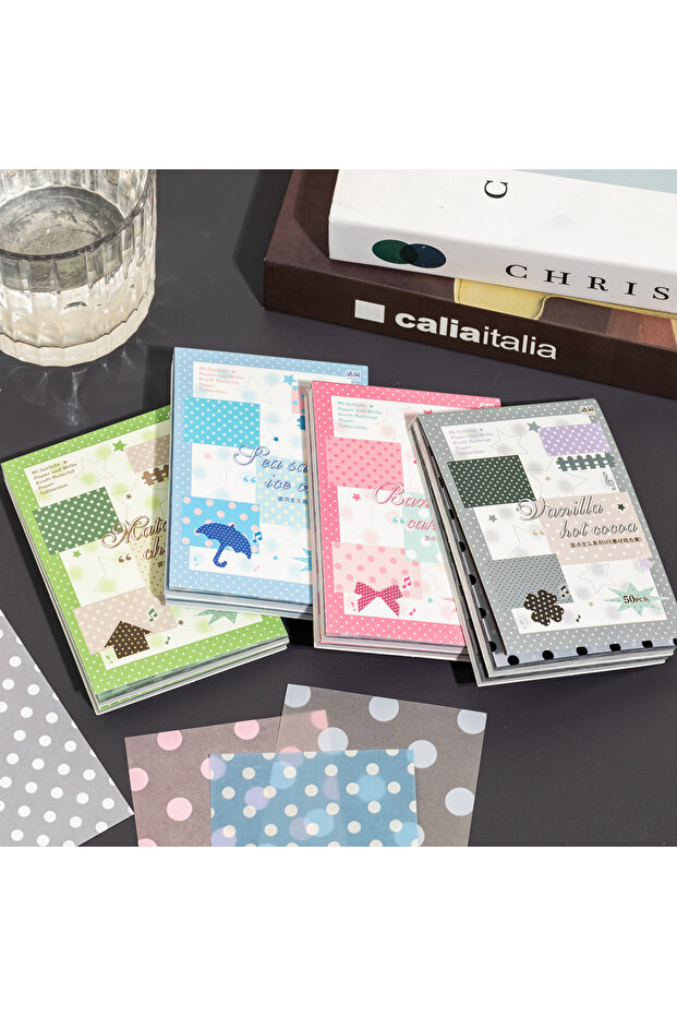 1234 25/30 sheets Pointism&Holiday Atmosphere Ins Tearable Scrapbooking Material Paper DIY Handmade