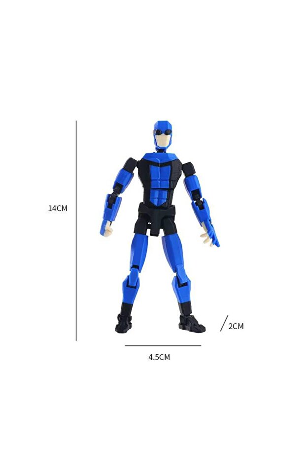 Baotou 3d Printed Blue-Masked Invincible T13 Dummy13 Multi-Jointed Movable 3d Printed Shapeshift Toy