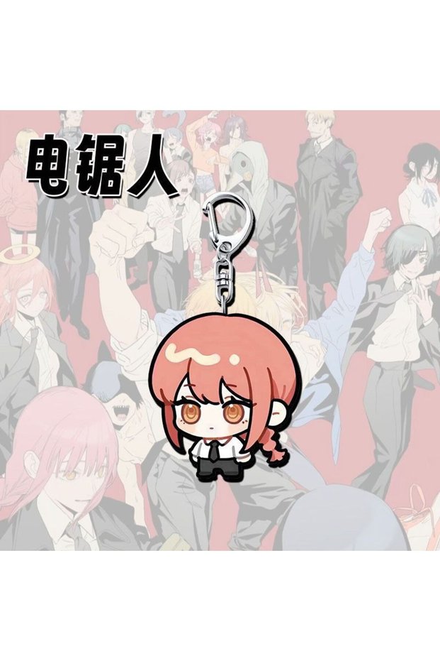 keychain 2 Makima Pendant Denji Chainsaw Man Acg Aki Hayakawa Anime Kawaii Accessories Q Version Sc